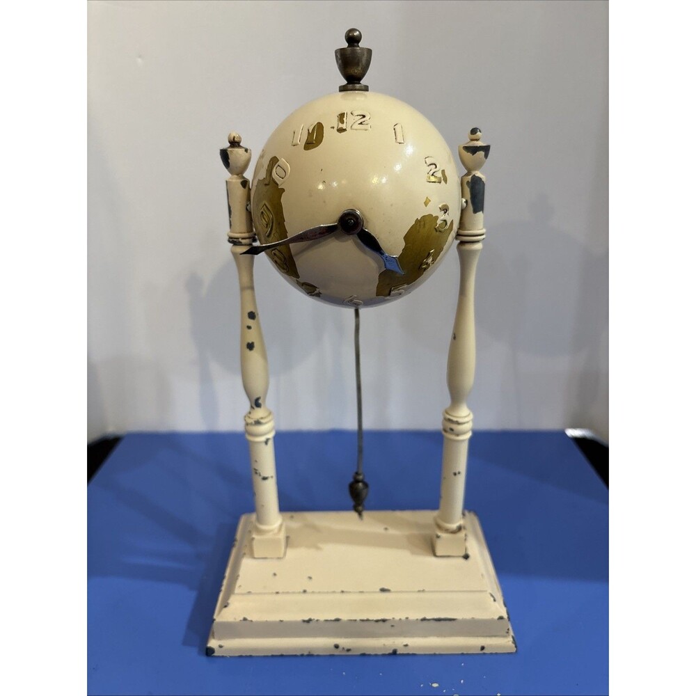 Vintage 1939 New York World’s Fair GCC Globe Ball Pendulum Clock 6646 Untested